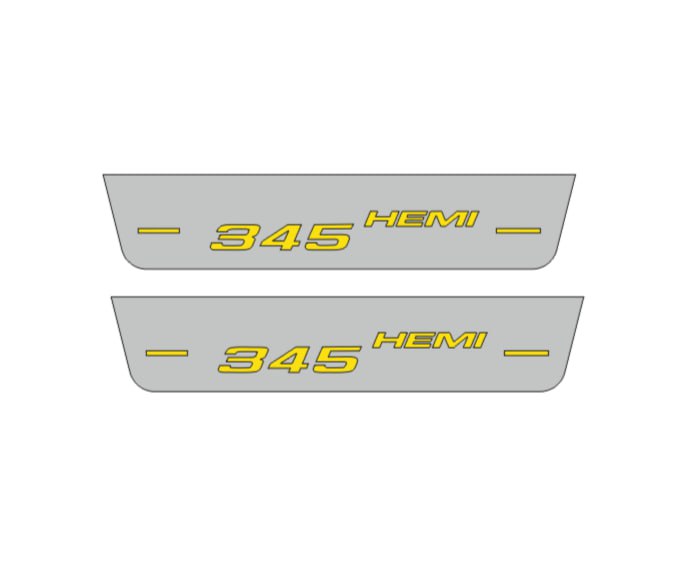 Illuminated LED Door Sill Tread Plates Dodge Charger 2011-2023 With 345 HEMI Logo Dodge Led Door Sills opdesign