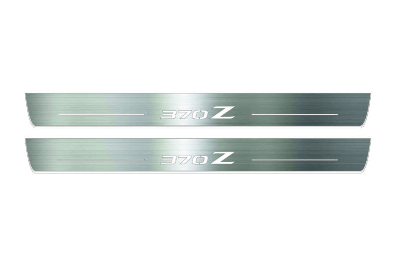 Nissan 370Z 2009+ LED Door Sills Illuminated Scuff 370Z Logo Stainless Steel Entry Guards