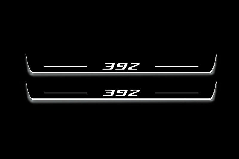 Dodge Charger LD 2011+ entry guards in stainless steel with 392 logo