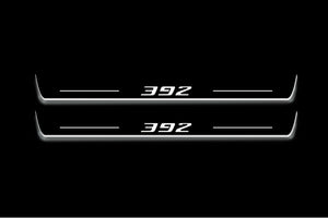 Dodge Charger 2011-2023 LED Door Sills Illuminated Scuff 392 Logo Stainless Steel Entry Guards Door Sills Decoin