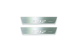 Dodge Charger 2011-2023 LED Door Sills Illuminated Scuff 392 Logo Stainless Steel Entry Guards Door Sills Decoin