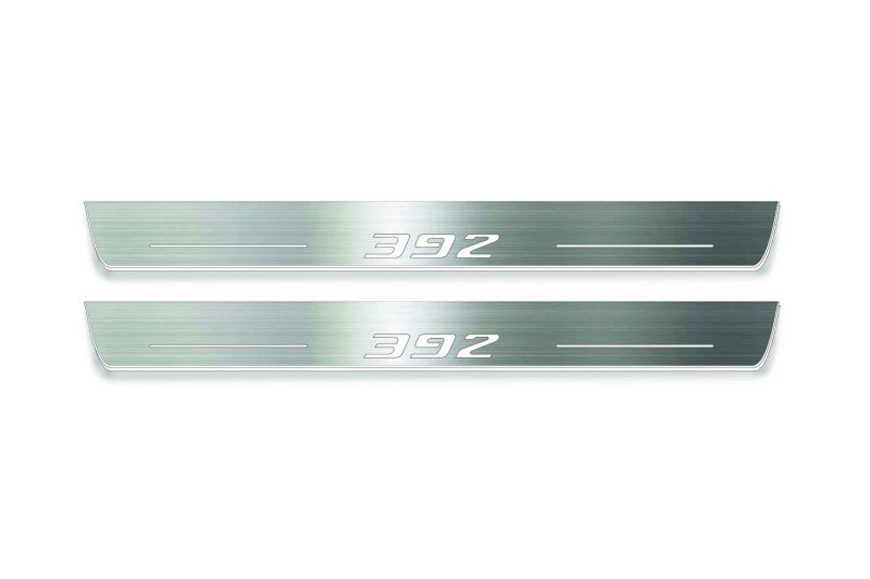 stainless steel LED door sill plates with Dodge Charger LD 2011+ with 392 logo