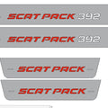 Dodge Charger LD 2023+ LED door sill plates with 392 SCAT PACK logo