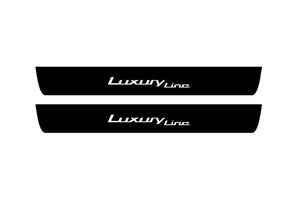 BMW 3 F30 2012-2018 Illuminated Matte Sill Plates with logo Luxury Line BMW Led Door Sills PRO opdesign