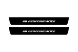 illuminated door sill protectors BMW 3 F30 2012+ in stainless steel with ///M Performance logo