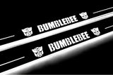 Chevrolet Camaro V E37 2009+ stainless steel LED door sill plates with BumbleBee logo