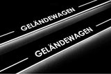 Mercedes G-Class W464 2018+ illuminated entry guards in stainless steel with Geländewagen logo