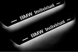 BMW X5 E53 1999+ illuminated entry guards in stainless steel with BMW Individual logo