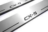 Mazda CX-5 I 2012+ stainless steel illuminated entry guards with CX-5 logo