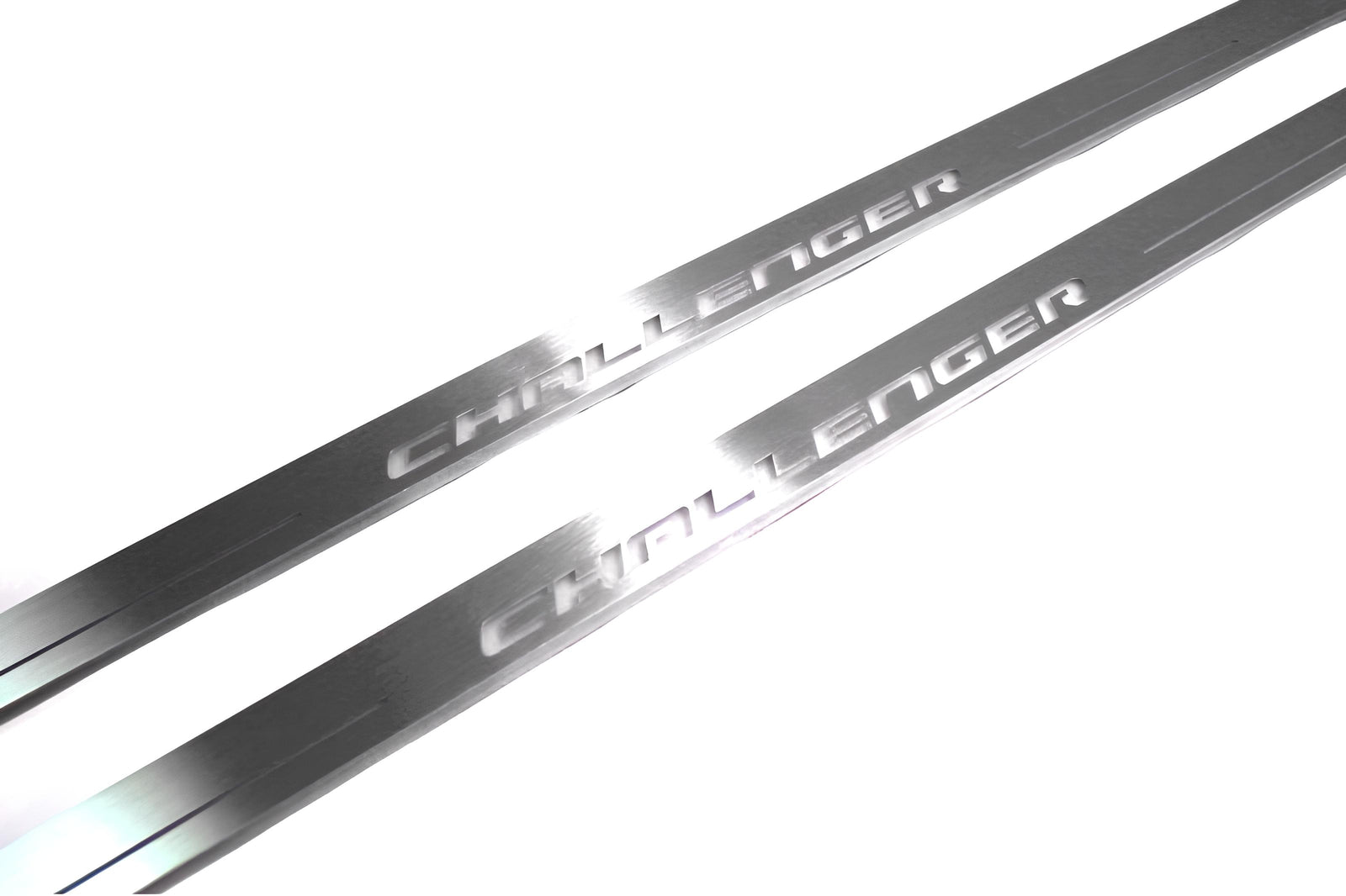 stainless steel LED door sill plates for Dodge Challenger 2008+ with Challenger logo