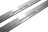 Mercedes CLA-Class II W118 2019+ door sill plates in stainless steel with AMG logo