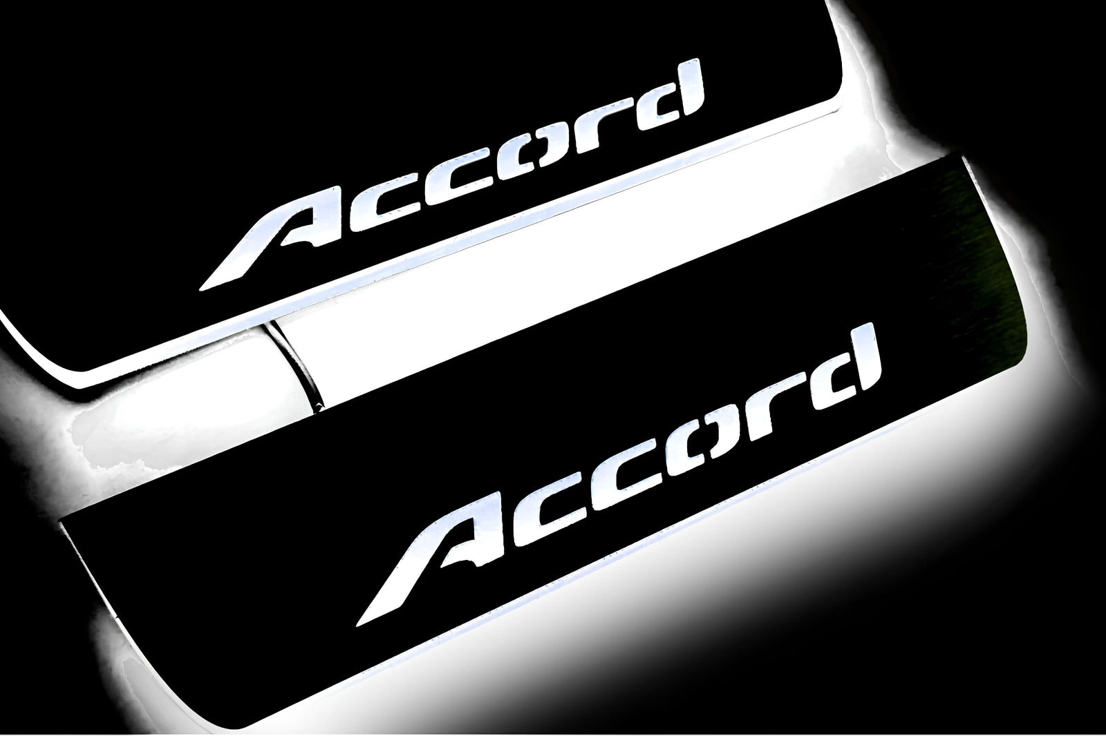 Honda Accord IX 2013+ LED door sill plates with Accord logo