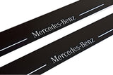 Mercedes GL X164 2006+ LED door sill plates with Mercedes-Benz logo