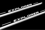 LED door sill plates stainless steel Ford Explorer V 2011+ with Explorer logo