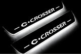 LED door sill plates Citroen C-Crosser 2007+ in stainless steel with C-Crosser logo