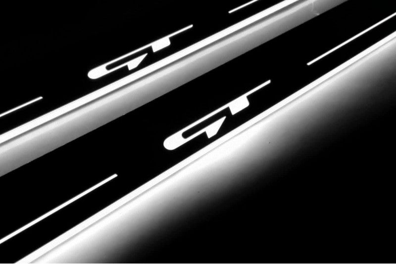 LED door sill plates stainless steel KIA ProCeed III 2018+ with GT logo