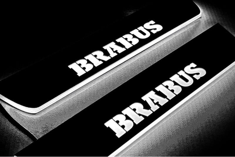 LED door sill plates for Mercedes ML W166 2011+ with Brabus logo