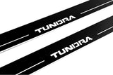 stainless steel LED door sill plates with Toyota Tundra II XK50 2007+ with Tundra logo