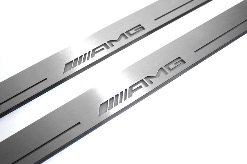 Mercedes-Benz S-Class W222 2013+ Stainless Steel LED Door Sills – AMG