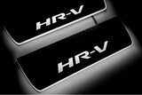 LED door sill plates Honda HR-V II 2013+ in stainless steel with HR-V logo