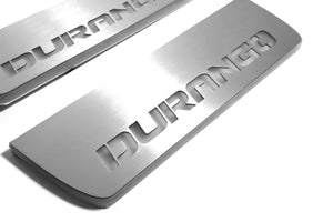 Illuminated LED Door Sill Tread Plates Dodge Durango III 2011+ With Durango Logo Dodge Led Door Sills opdesign