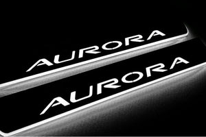 Oldsmobile Aurora I 1995-1999 LED Door Sills LED Door Sills Illuminated Scuff Aurora Logo Stainless Steel Entry Guards Door Sills opdesign