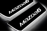 Mazda 6 III 2012+ LED door sill plates stainless steel with Mazda 6 logo