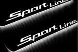 LED door sill plates for BMW X5 G05 2019+ stainless steel with Sport Line logo