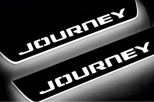 Illuminated LED Door Sill Tread Plates Dodge Journey 2009-2020 With Journey Logo Dodge Led Door Sills opdesign