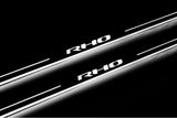 RAM 2500 V 2019+ illuminated door sill protectors stainless steel with Illuminated RHO logo