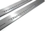 Jeep Grand Cherokee IV WK2 2010+ LED door sill plates with TrackHawk logo