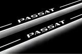 Volkswagen Passat B6 2005+ entry guards in stainless steel with Passat logo