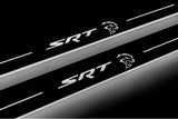 Dodge Charger LD 2023+ LED door sill plates stainless steel with SRT Hellcat logo