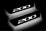 LED door sill plates stainless steel Chrysler 200 II 2015+ with 200 logo
