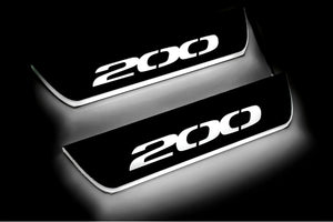 Illuminated LED Door Sill Tread Plates Chrysler 200 II 2015-2017 With 200 Logo Chrysler Led Door Sills opdesign