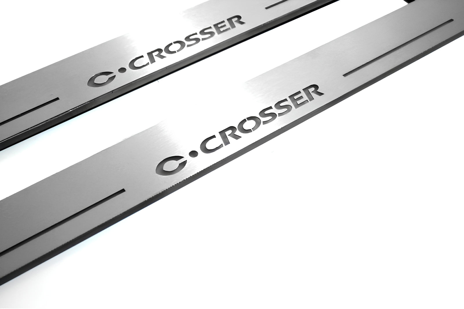 LED door sill plates for Citroen C-Crosser 2007+ stainless steel with C-Crosser logo