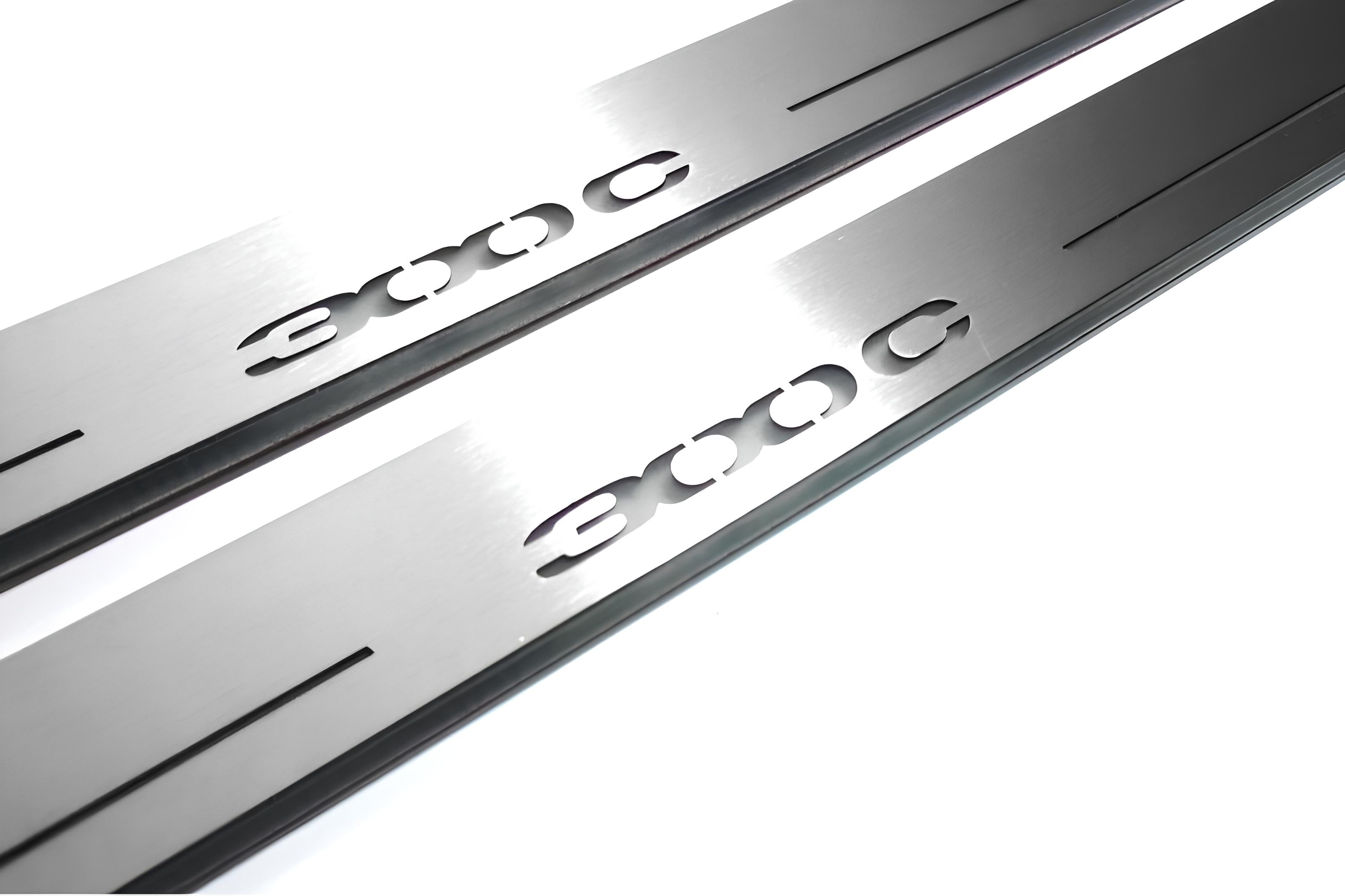 Illuminated LED Door Sill Tread Plates Chrysler 300C II 2011-2023 With 300C Logo Chrysler Led Door Sills opdesign