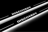 Land Rover Discovery III 2004+ stainless steel LED door sill plates with Discovery logo