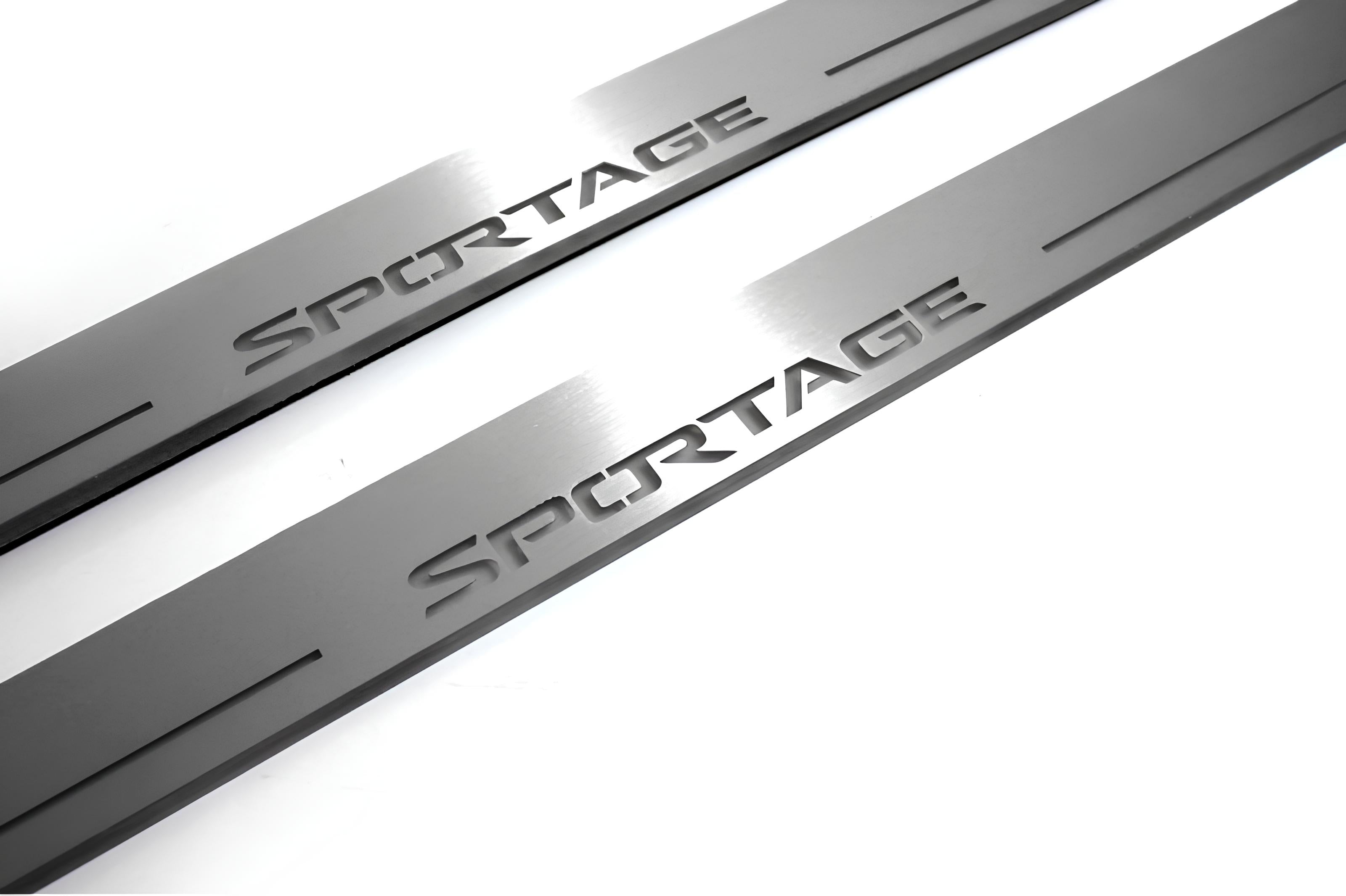Illuminated LED Door Sill Tread Plates Kia Sportage IV 2015-2022 With Sportage Logo KIA Led Door Sills opdesign