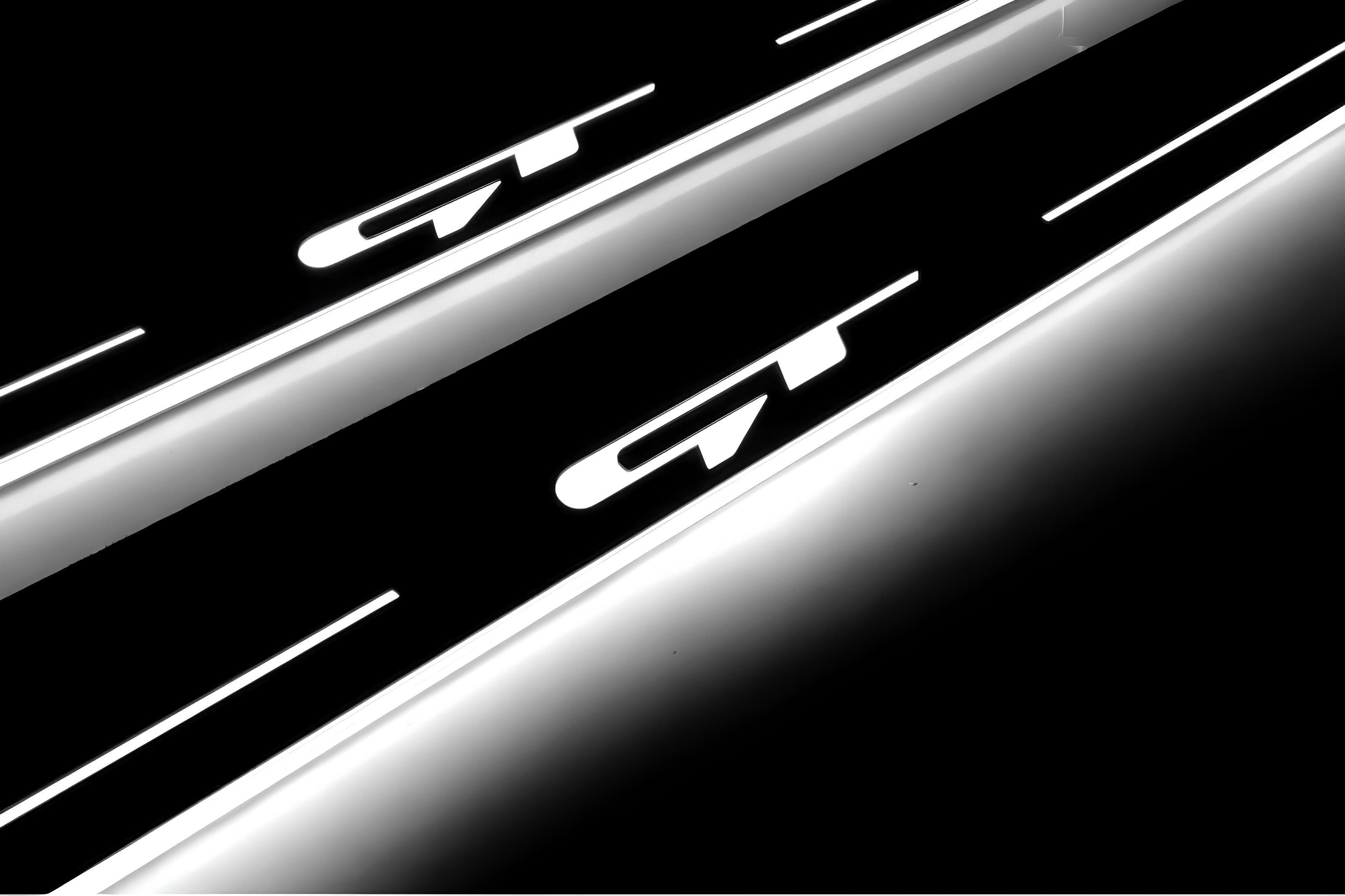 Illuminated LED Door Sill Tread Plates KIA ProCeed III 2018+ With GT Logo KIA Led Door Sills opdesign