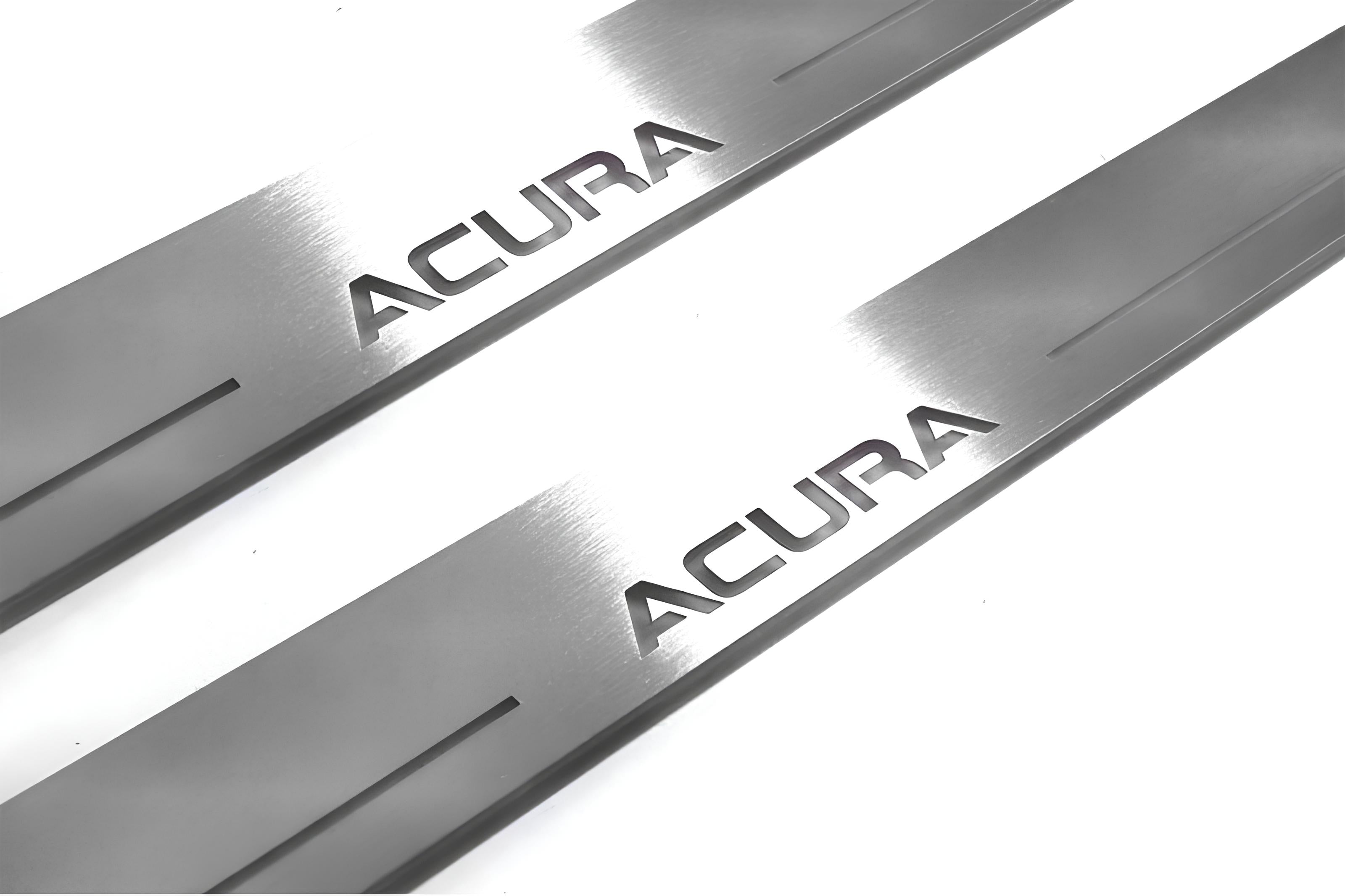 Illuminated LED Door Sill Tread Plates Acura TSX II 2009-2014 With Acura Logo Acura Led Door Sills decoinfabric