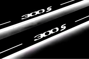 Illuminated LED Door Sill Tread Plates Chrysler 300C II 2011-2023 With 300S Logo Chrysler Led Door Sills opdesign