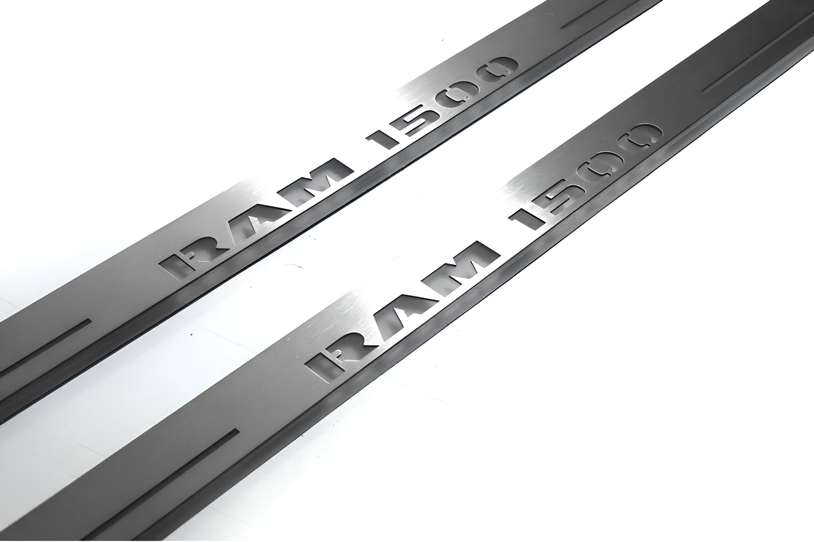 illuminated door sill protectors for RAM 1500 IV 2009+ stainless steel with Illuminated RAM 1500 logo