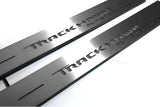 LED door sill plates for Jeep Grand Cherokee IV WK2 2010+ with TrackHawk Supercharged logo