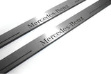 LED door sill plates stainless steel Mercedes E W210 1995+ with Mercedes-Benz logo