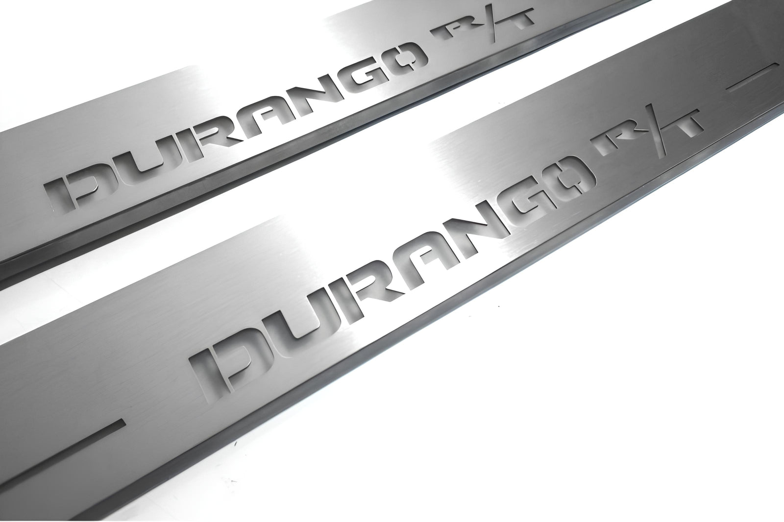 LED door sill plates Dodge Durango III 2011+ stainless steel with Durango R/T logo