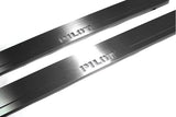 Honda Pilot II 2008+ stainless steel illuminated entry guards with Pilot logo