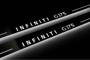 Infiniti G Coupe V36 Stainless Steel LED Door Sills – Infiniti G37S Logo