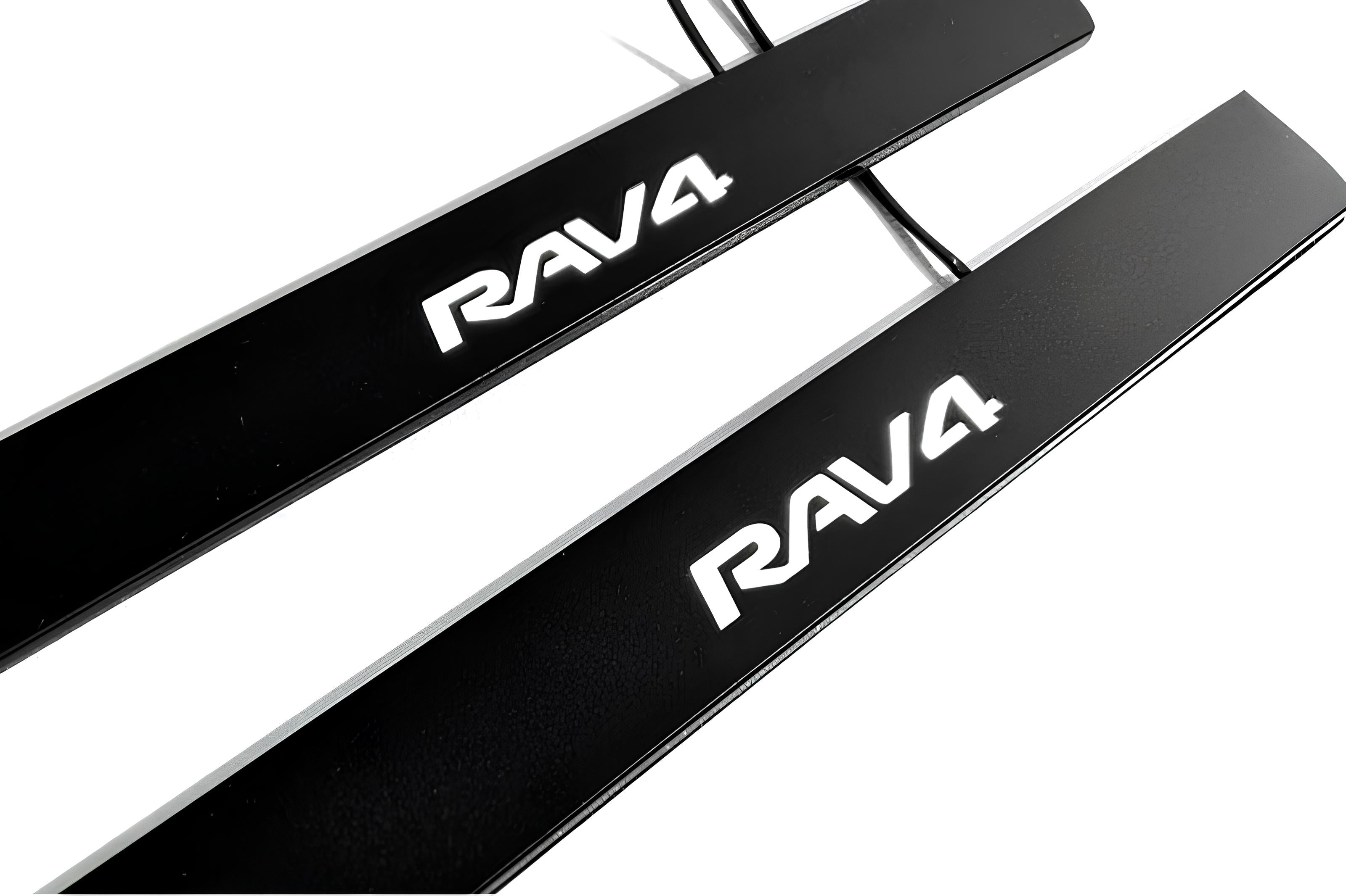 Toyota Rav4 V 2019+ Illuminated Matte Sill Plates with logo Rav4 Toyota Led Door Sills PRO opdesign