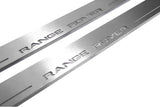 Range Rover IV 2012+ entry guards in stainless steel with Range Rover logo